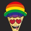 GAY PRIDE Ice Cream Cone Emoji Stickers