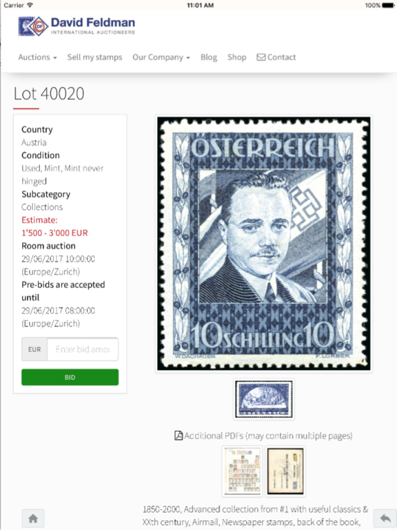 Screenshot #6 pour David Feldman Auctioneers