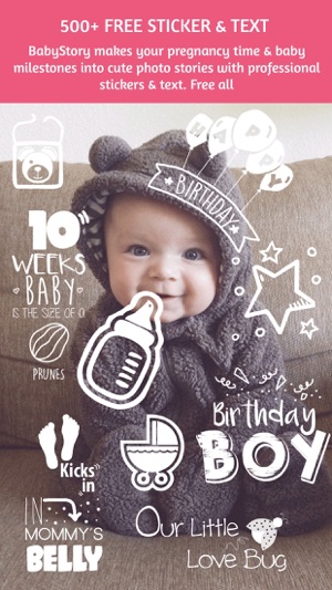 BabyStory - baby & pregnancy milestone stickers(圖1)-速報App