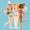 Beach Vacation Summer Fun & Friends Sticker Pack