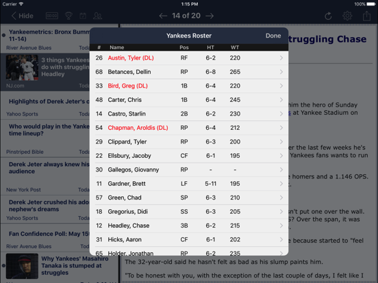 Screenshot #6 pour New York Baseball - Yankees