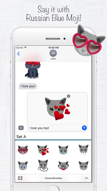 Russian Blue Moji - Emoji & Stickers