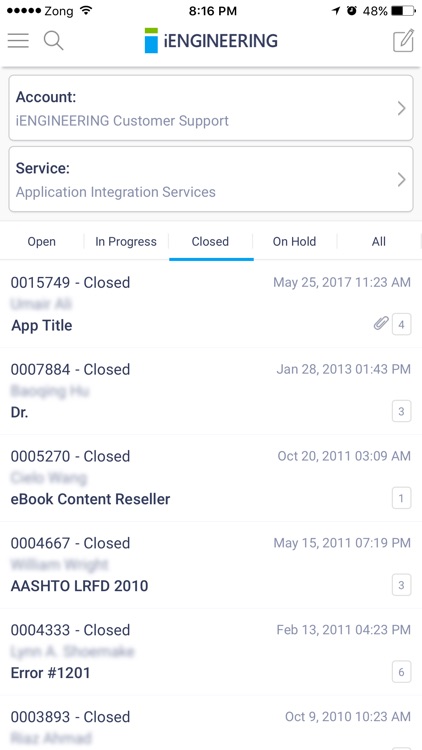 iENGINEERING Support