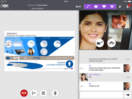 Screenshot #6 pour ALE OpenTouch Conversation for iPad