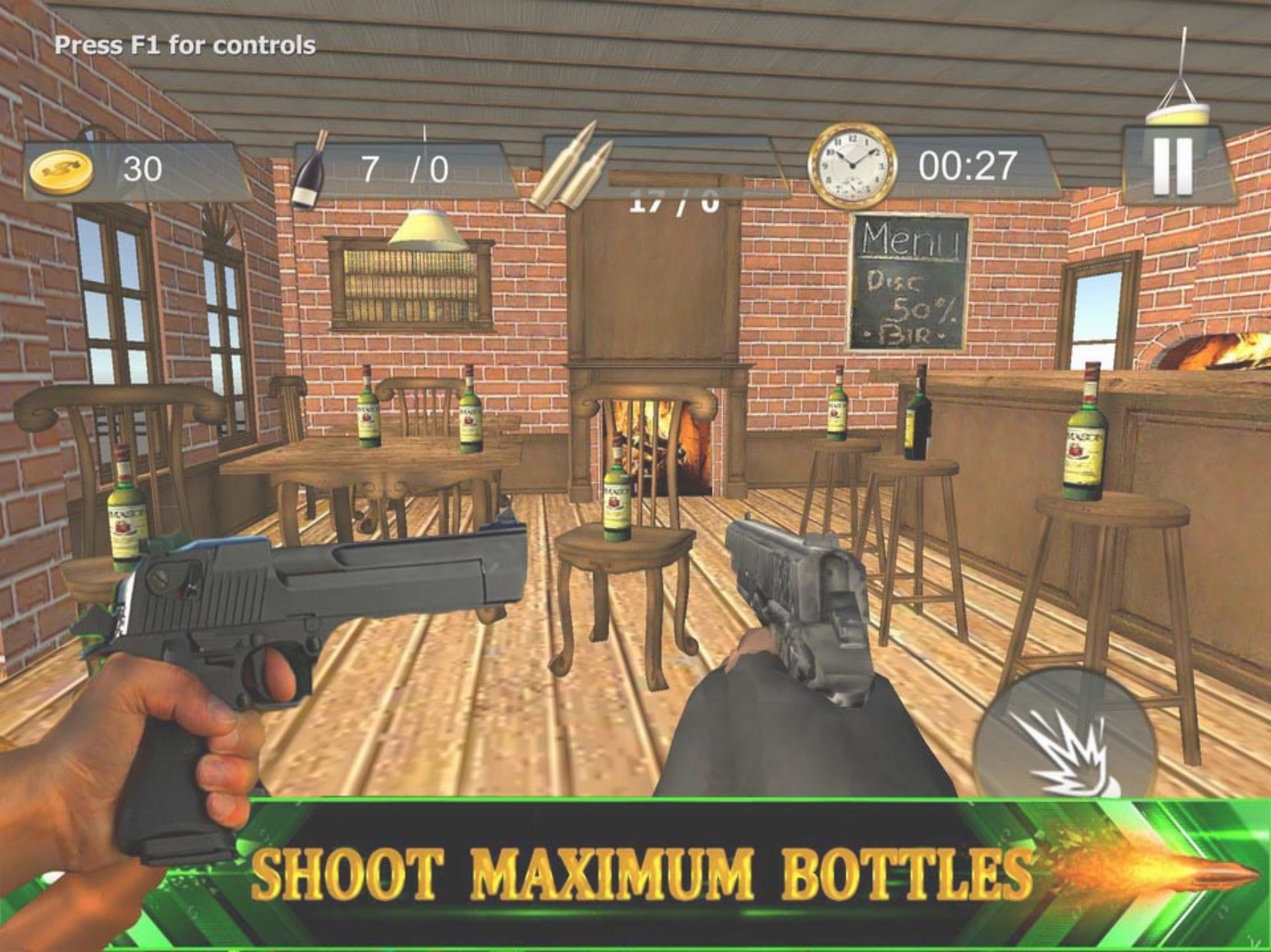 Bar Bottle Shoot Game