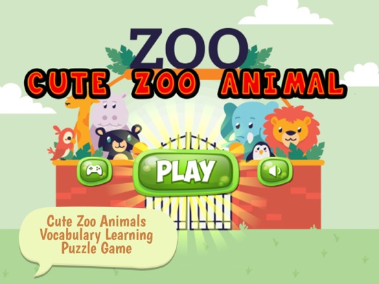Screenshot #4 pour Zoo Animaux Mignons Vocabulaire Puzzle Game