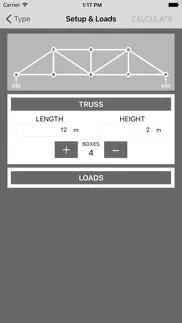 truss calculator / cálculo de cerchas iphone screenshot 2
