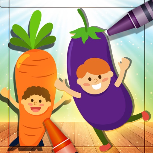 Vegetable Coloring & Vocab - Fun finger painting icon