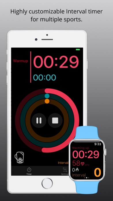 Intrvl - Interval timer for multiple sports app screenshot