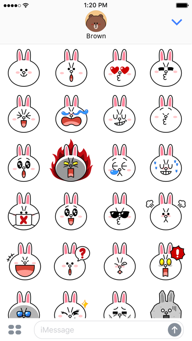 可妮兔Emoji表情包 - LINE FRIENDS screenshot