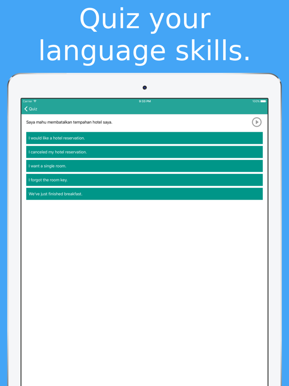 Simply Learn Malay -Travel Phrasebook For Malaysia iPad screenshot