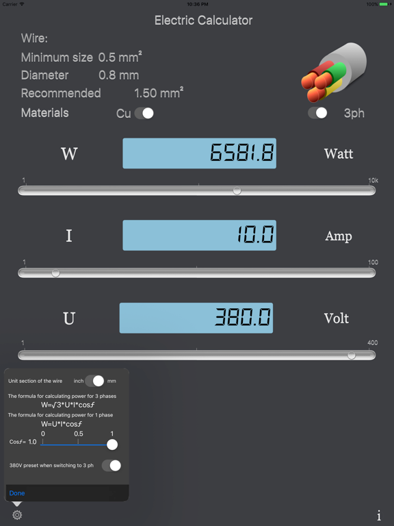 Screenshot #4 pour ElectCalculator