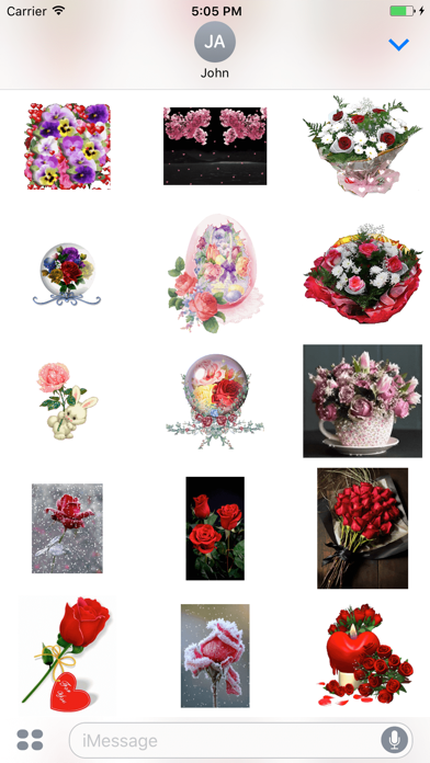 Screenshot #2 pour Animated Cute Flower & Rose GIF Stickers