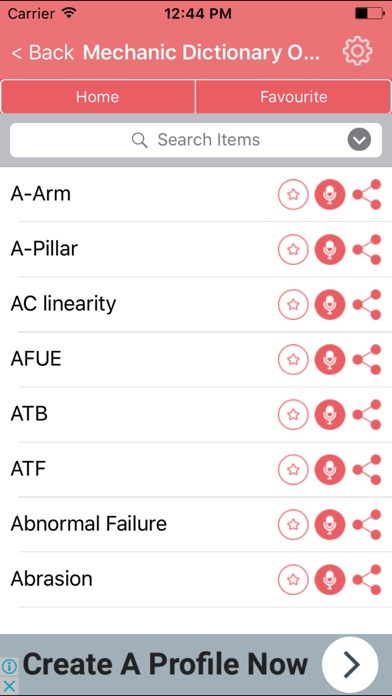 Mechanic Dictionary Terms Concepts iPhone screenshot