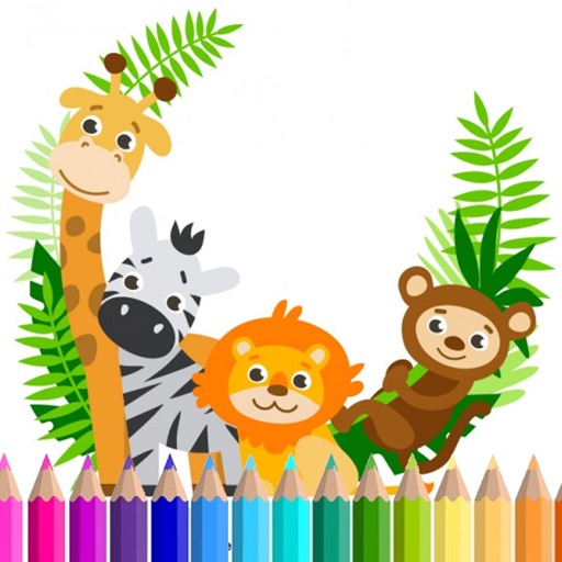 Funny Animal Coloring Paint Game For Kids app icon