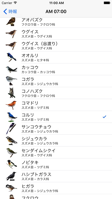 野鳥時計 screenshot1