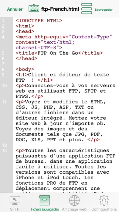 Screenshot #2 pour FTP On The Go PRO