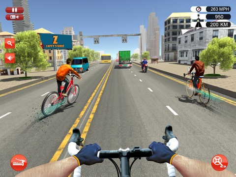 Bicycle City Rider: Endless Highway Racerのおすすめ画像1