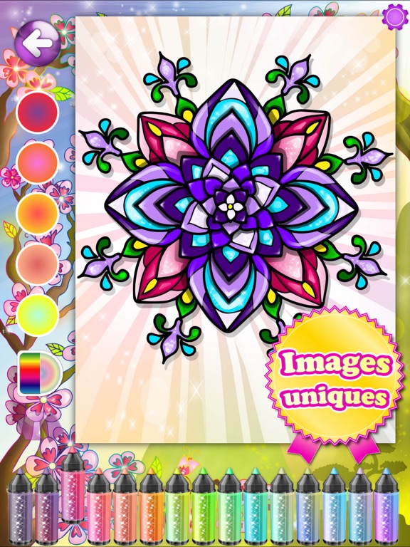 Screenshot #5 pour Coloriage Mandala Fleurs Coloriages Fleur Dessins