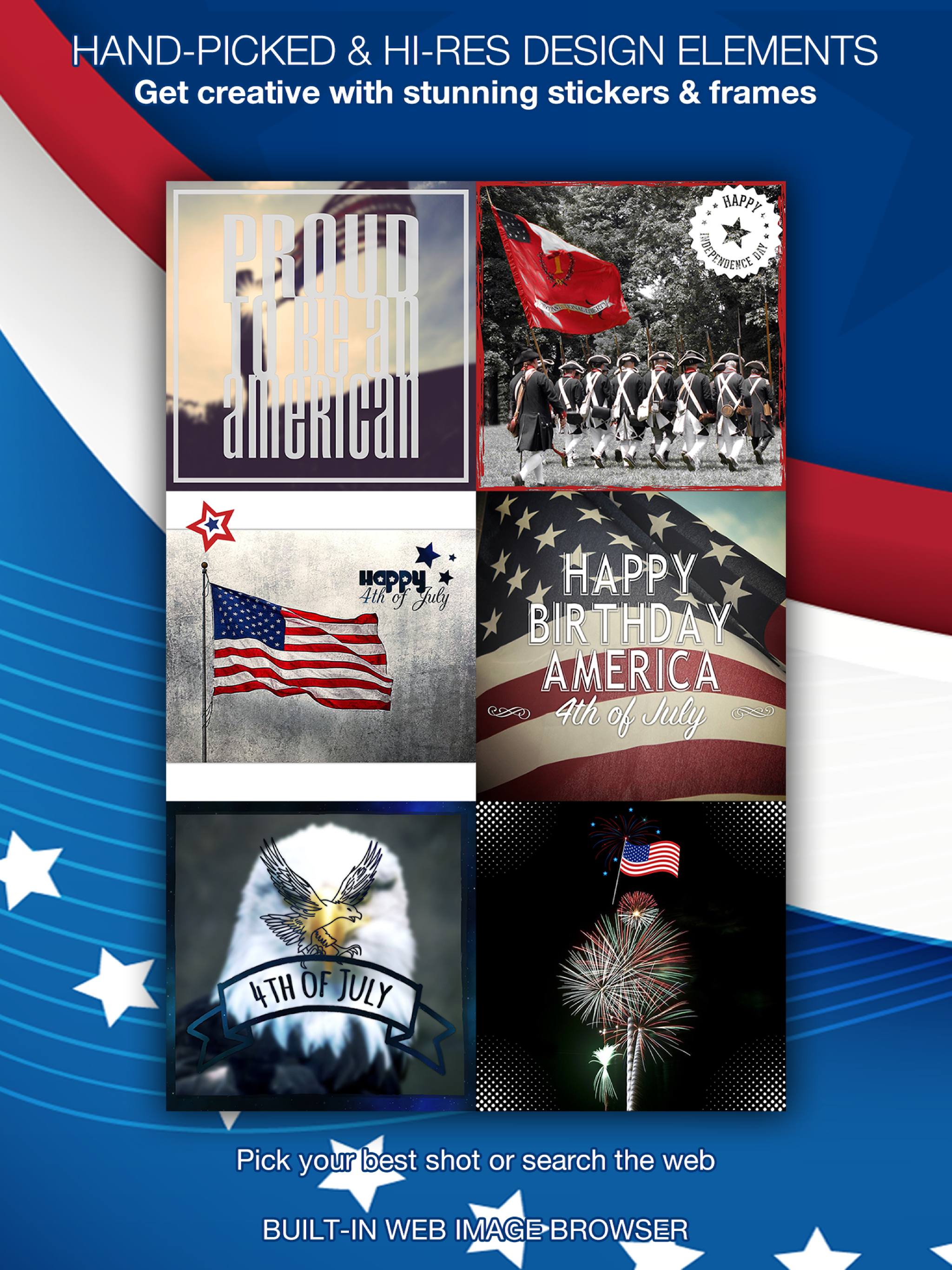 4th of July Pics – Patriotic pic stickers America