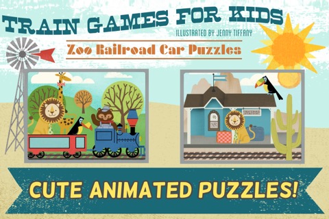 子供向け列車ゲーム：動物園鉄道車両パズルのおすすめ画像1