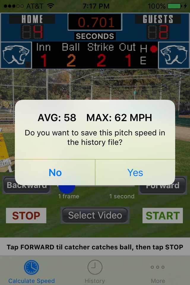 RadarGun-Baseball Pitch Speed screenshot 2