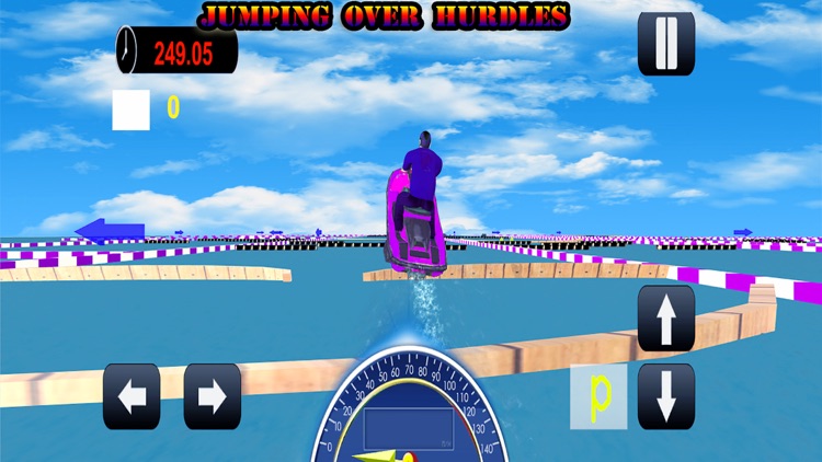 Floating Water Power Boat Racing Simulator in Sea