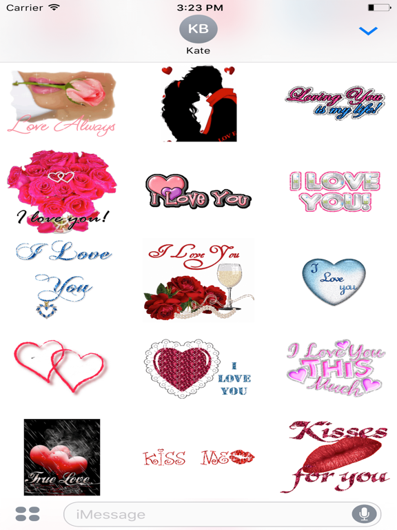 Screenshot #5 pour Animated Love & Kiss Stickers