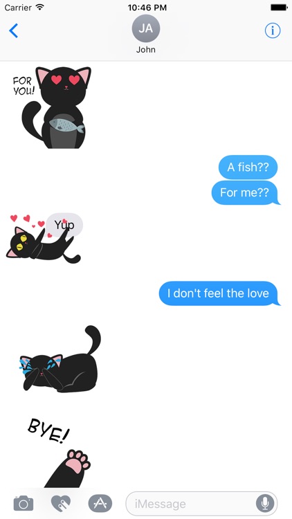 Animated BLACk CAt Stickers screenshot-3