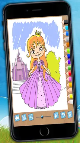 Game screenshot Paint and color princesses - Educational game apk