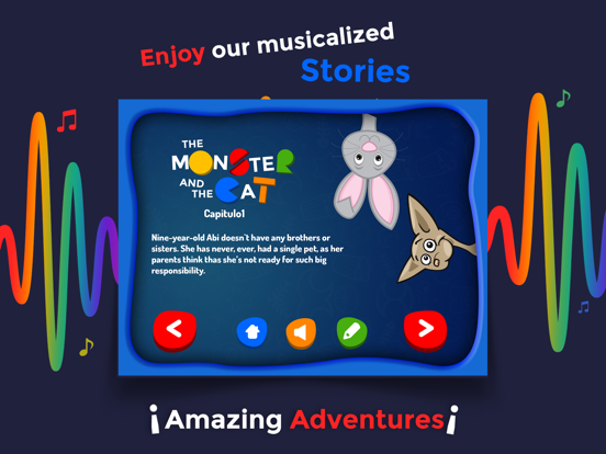 Monster and Cat - Interactive story Play Book game iPad screenshot 4 - Book app
