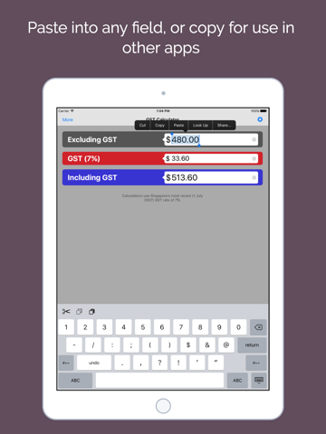 Singapore GST Calculator - Goods and Services Tax screenshot 3