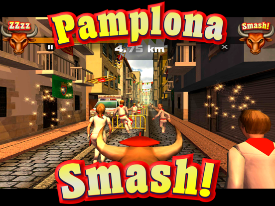 Screenshot #1 for Pamplona Smash: Infinite Bull Runner