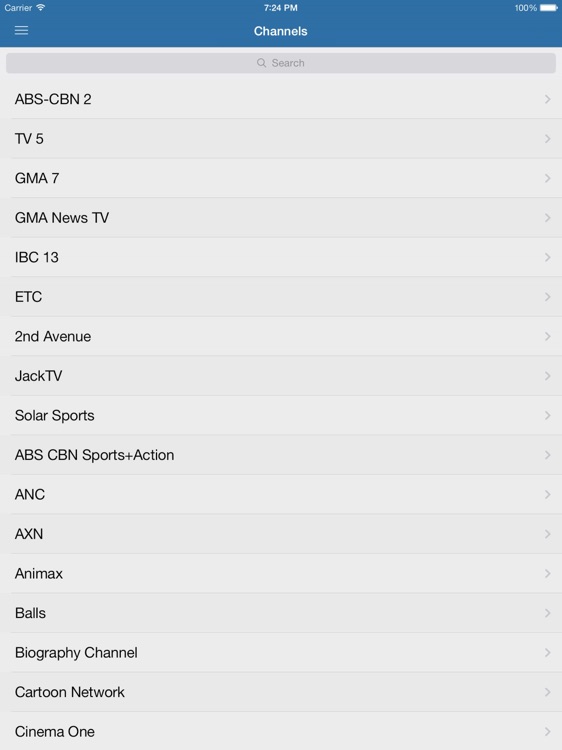 Philippine TV for iPad