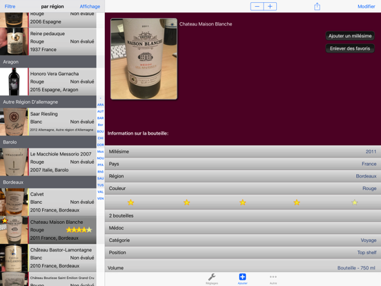Screenshot #4 pour Wine Cellar HD