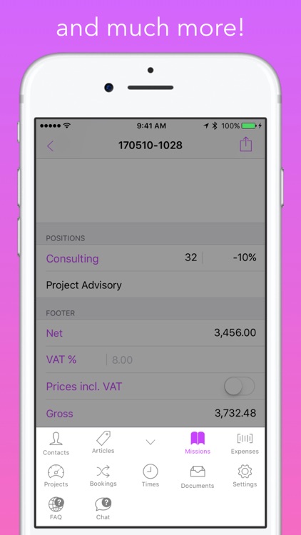 Valletti - Invoice,Time... screenshot-4