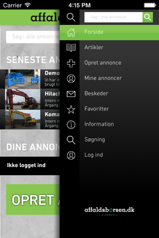 Affaldsbørsen screenshot 2