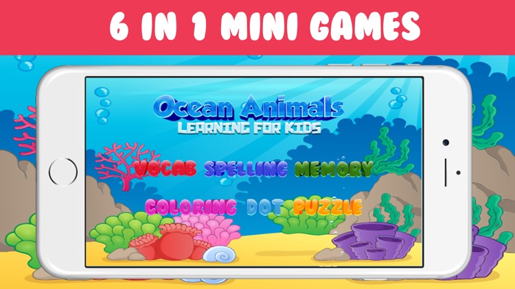 Sea Animals Kids English Phonics Flashcards Read