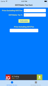 GST/Sales Tax Calculator screenshot