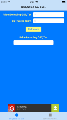 GST/Sales Tax Calculator screenshot 1