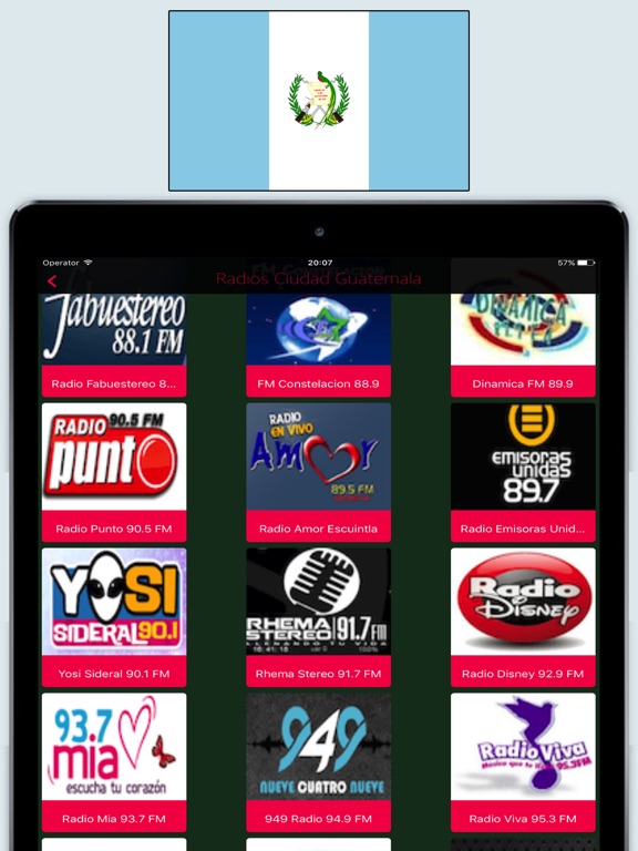 Radio Guatemala FM / Live Radios Stations Online iPad screenshot 1 - Music app