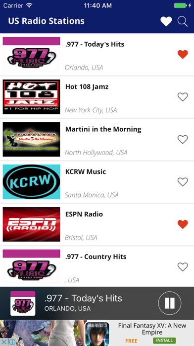 Screenshot #2 pour Live US Radio FM Stations - United of America USA