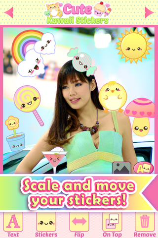 Kawaii Stickers for Photos: Cute Sticker Selfie screenshot 2