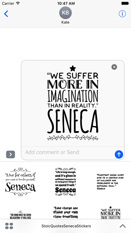 Stoic - Seneca Quote Stickers for iMessage