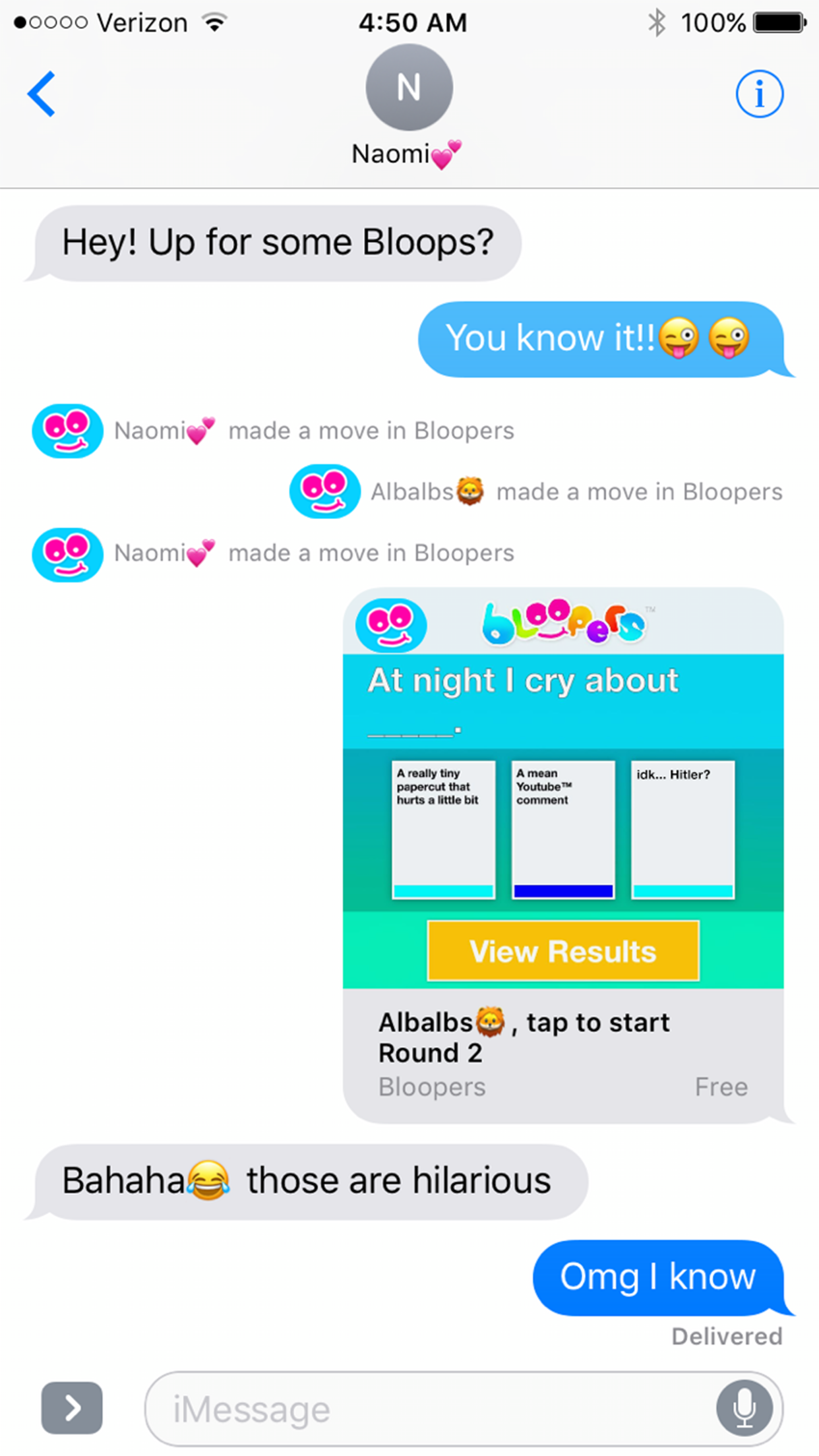 Bloopers - A card game of LOL vs OMG