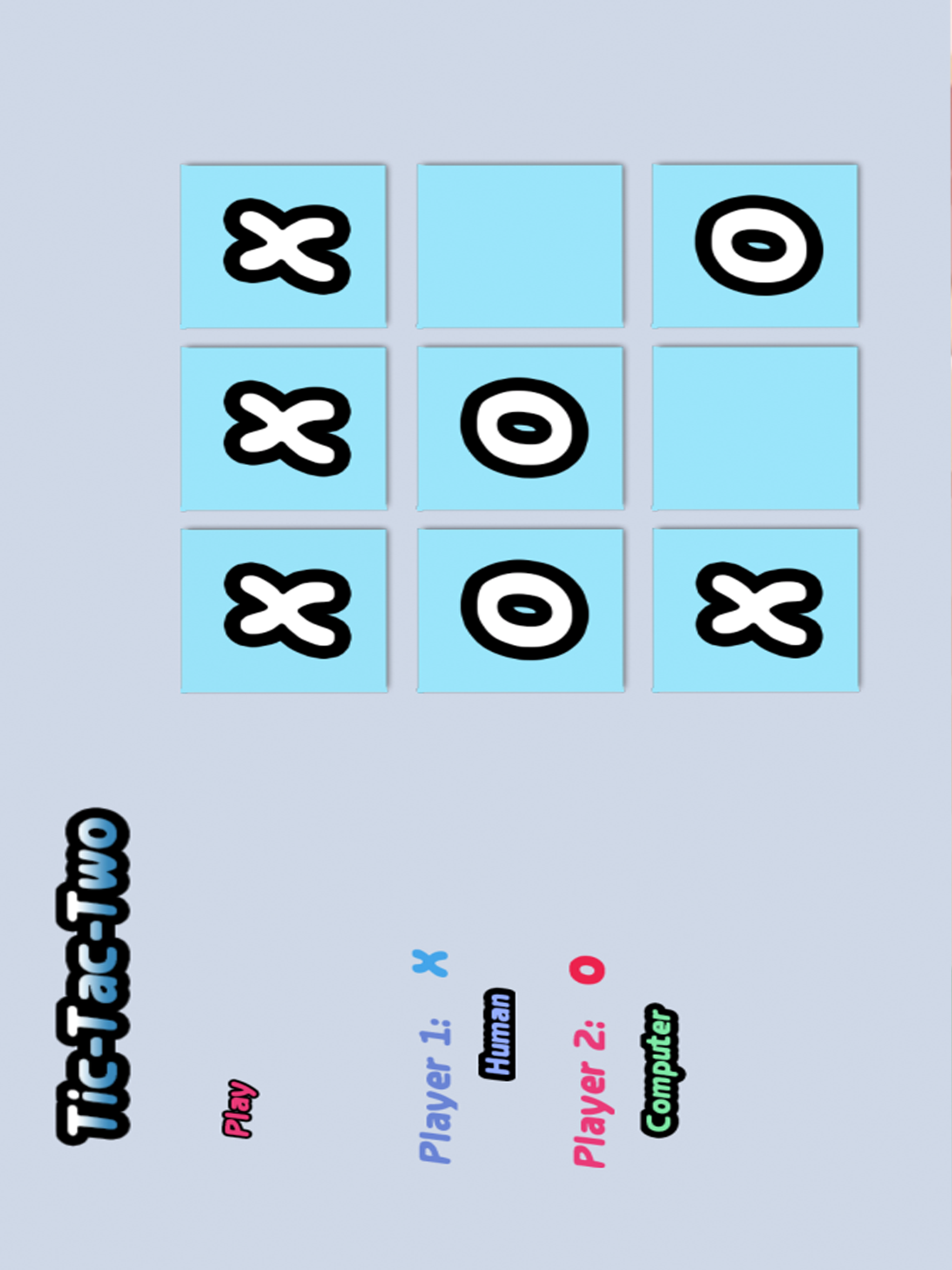 Tic Tac Toe Easy Game for kids