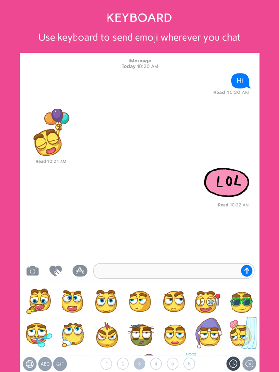 Screenshot #6 pour Emoji Sticker for iMessage & Animated GIF keyboard