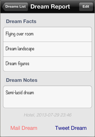 Dream Report screenshot 2