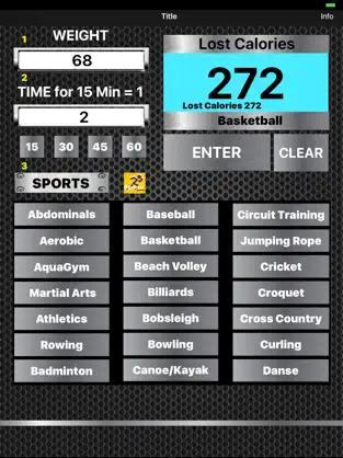 Screenshot 1 Sports Calories  Lite iphone