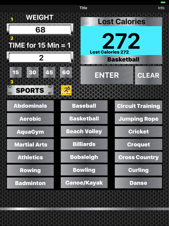 Screenshot #4 pour Sports Calories  Lite